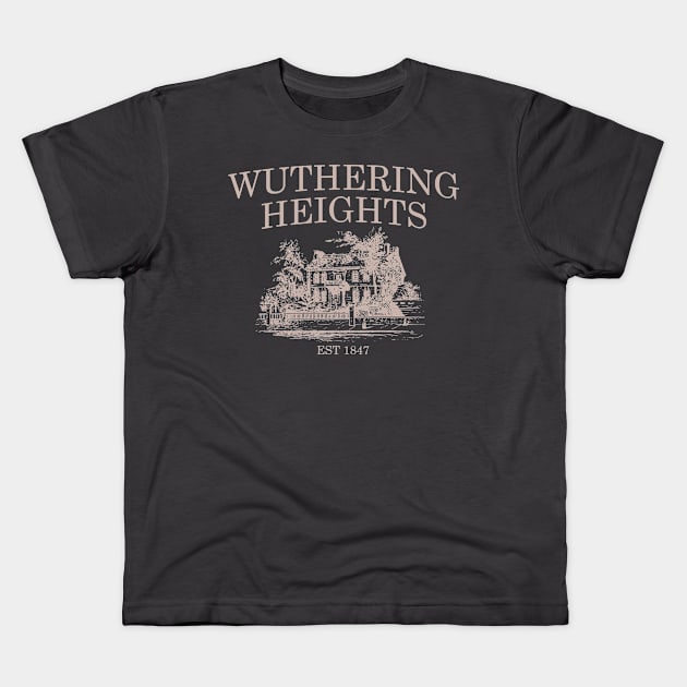 Wuthering Heights Heathcliff bookish - Bronte sisters Kids T-Shirt by OutfittersAve